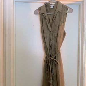 Nicole Miller linen button-front dress